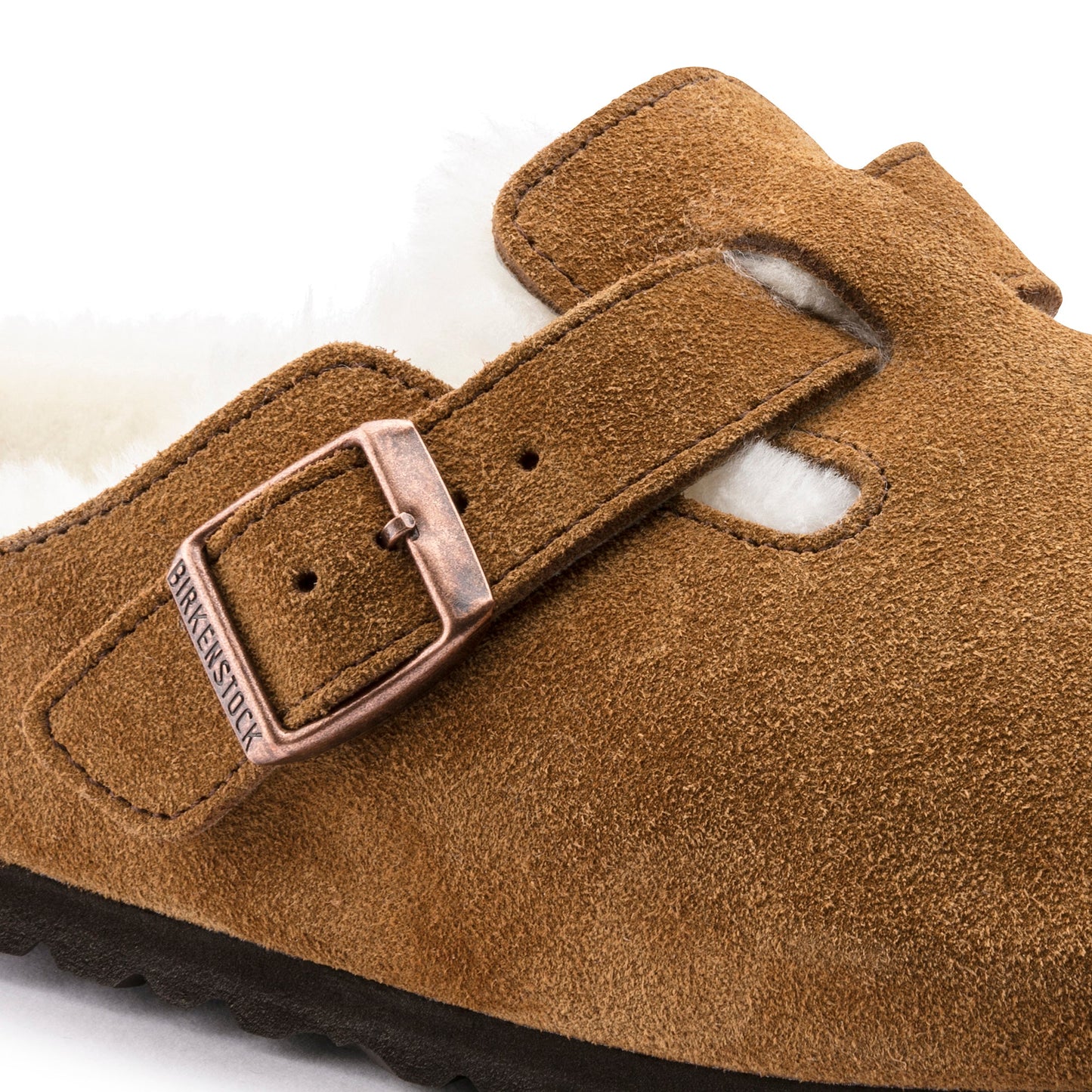 Suede Leather/Shearling in Mink