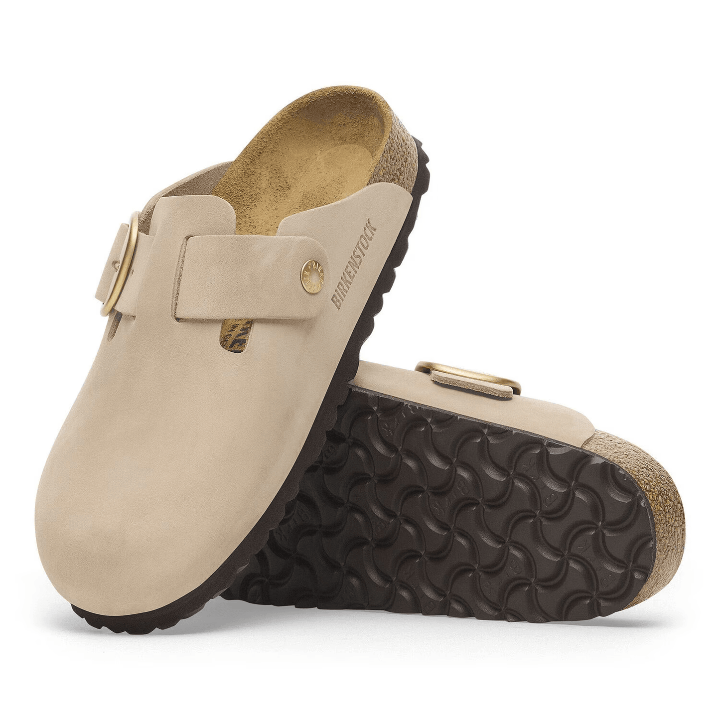 Big Buckle Nubuck Leather in Sandcastle