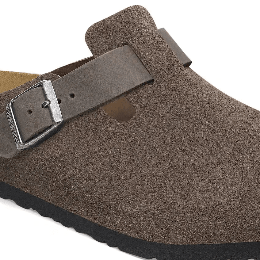 Oiled/Suede Leather in Concrete Grey