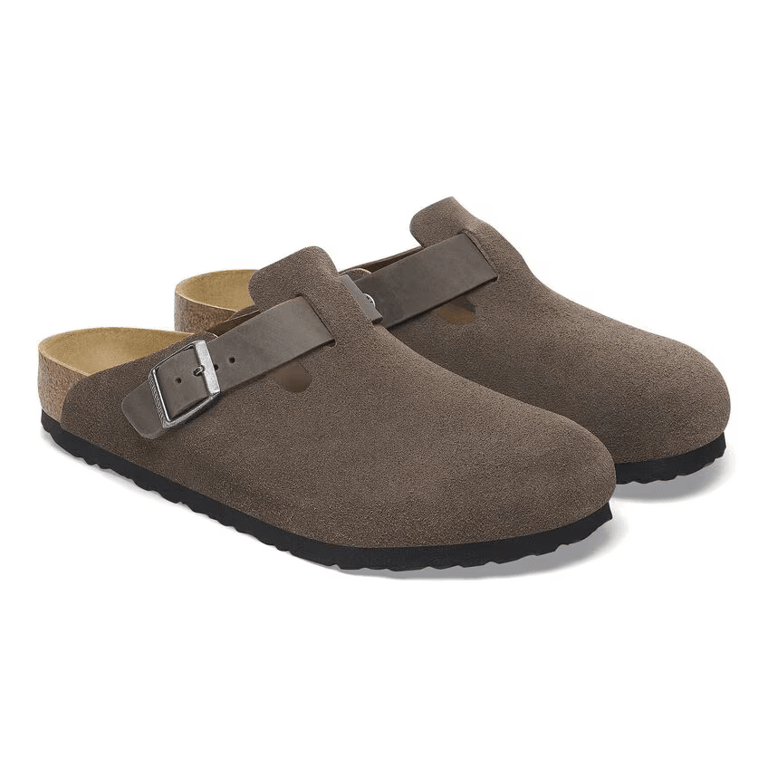 Oiled/Suede Leather in Concrete Grey