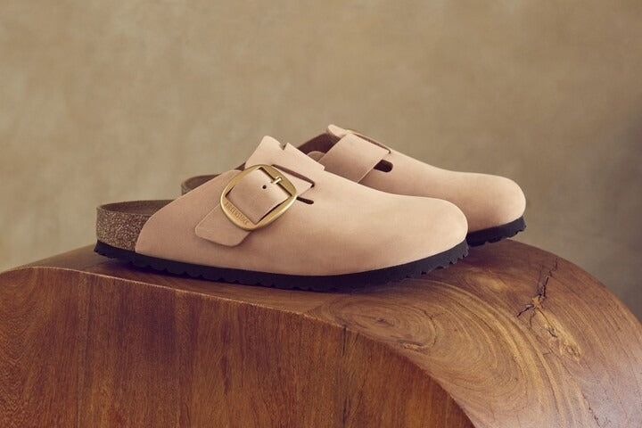 Big Buckle Nubuck Leather in Sandcastle