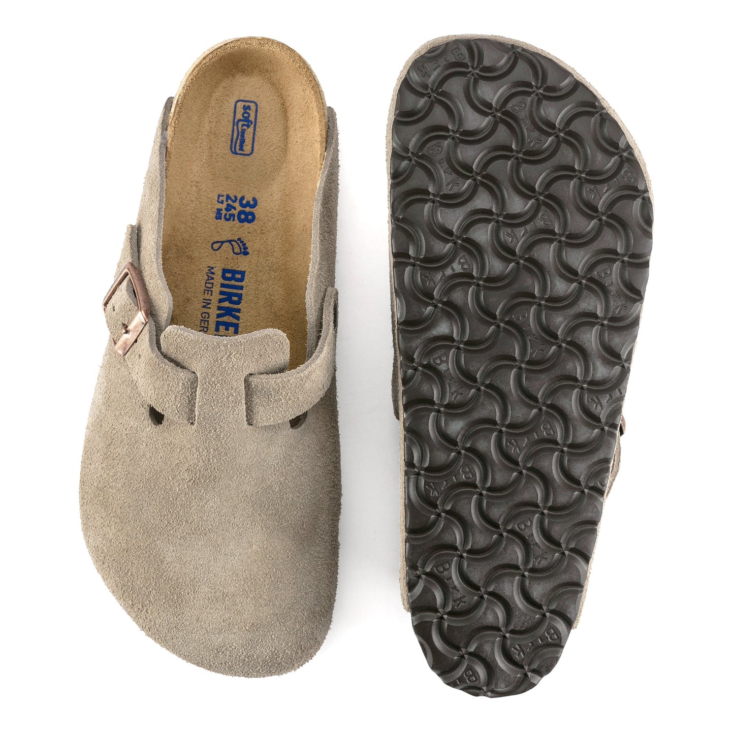 Suede Leather in Taupe (Soft Footbed - Suede Lined)