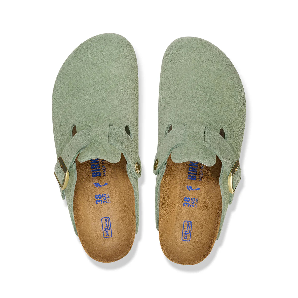 Suede Leather in Green Tea (Soft Footbed)