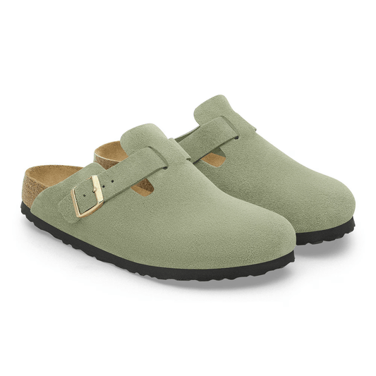 Suede Leather in Green Tea (Soft Footbed)