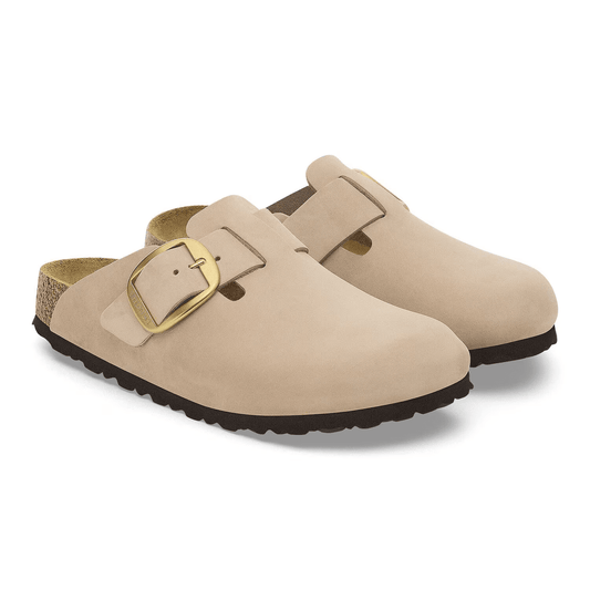 Big Buckle Nubuck Leather in Sandcastle