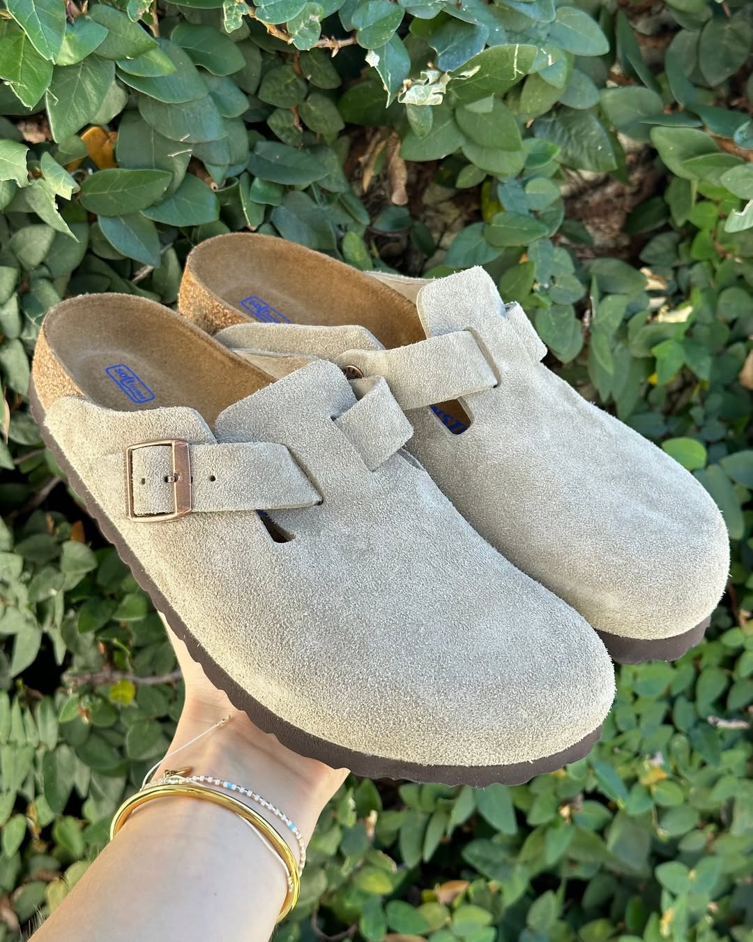 Suede Leather in Taupe (Soft Footbed - Suede Lined)