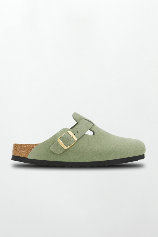 Suede Leather in Green Tea (Soft Footbed)